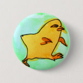 Cute hip Easter chick retro illustratie Ronde Button 5,7 Cm (Voorkant)