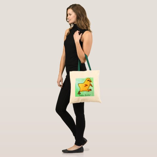 Cute hip Easter chick retro illustratie Tote Bag (Voorkant (model))
