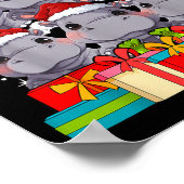 Cute Hip Le Hiptamus Christmas Tree Xmas Hat Poster (Hoek)