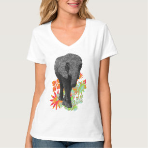 Cute Hippie Elephant t - shirts