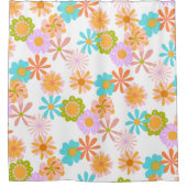Cute Hippie Flower Pattern Douchegordijn (Voorkant)