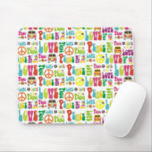 Cute hippie muispad muismat (Met muis)