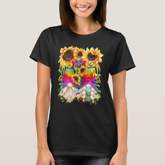 Cute Hippie Sunflower for Women Floral Springtime T-shirt (Voorkant)