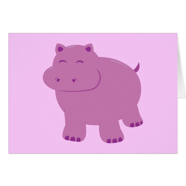 Cute Hippo (Voorkant Horizontaal)