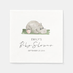 Cute Hippo Baby shower Napkins Servet