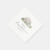 Cute Hippo Baby shower Napkins Servet (Hoek)