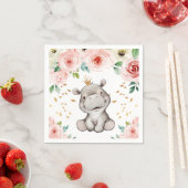 Cute Hippo Baby shower Napkins Servet (Insitu)