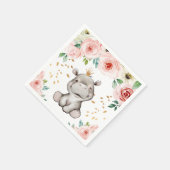 Cute Hippo Baby shower Napkins Servet (Hoek)