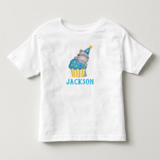 Cute Hippo Birthday Cupcake Specialized Kinder Shirts