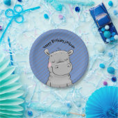 Cute Hippo Birthday Party Bord (Feest)