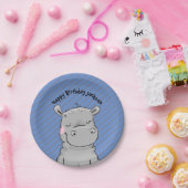 Cute Hippo Birthday Party Bord (Feest)