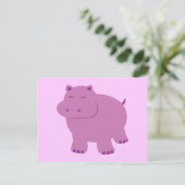 Cute Hippo Briefkaart (Staand voorkant)
