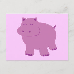 Cute Hippo Briefkaart