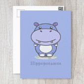 Cute Hippo Briefkaart