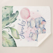 Cute hippo | cadeau voor Décor Sherpa Deken (Voorkant (horizontaal))