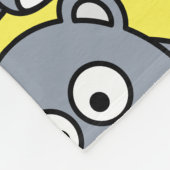 Cute Hippo Cartoon Fleece Blanket Deken (Hoek)