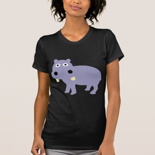 Cute Hippo Comic Style - hippopotamus T-shirt (Voorkant)
