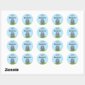 Cute Hippo dit boek behoort tot Ronde Sticker (Vel)