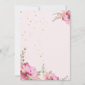 Cute Hippo Floral Baby Shower Invitations Kaart (Achterkant)