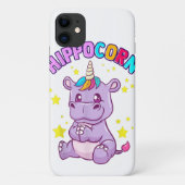 Cute Hippo Funny Cartoon Phone Case voor iPhone (Achterkant)