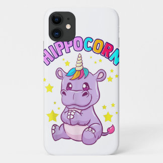 Cute Hippo Funny Cartoon Phone Case voor iPhone