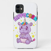 Cute Hippo Funny Cartoon Phone Case voor iPhone (Achterkant)