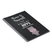 Cute Hippo Gifts Hippopotamus Funny Animals Humor Notitieboek (Rechterzijde)