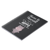 Cute Hippo Gifts Hippopotamus Funny Animals Humor Notitieboek (Linkerzijde)
