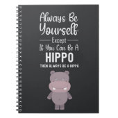 Cute Hippo Gifts Hippopotamus Funny Animals Humor Notitieboek (Voorkant)