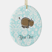 Cute Hippo Groenblauw Keramisch Ornament (Rechts)