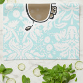 Cute Hippo Groenblauw Theedoek (Gevouwen)