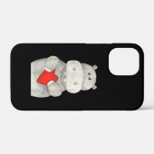 Cute Hippo Hippopotamus Holding Heart | Love Hippo Case-Mate iPhone Case (Achterkant (horizontaal))
