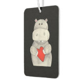 Cute Hippo Hippopotamus Holding Heart | Love Hippo Luchtverfrisser (Links)