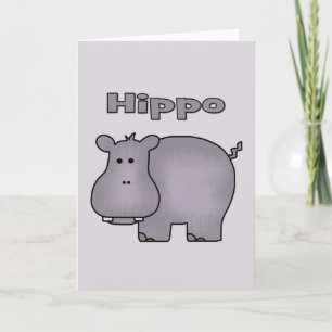 Cute Hippo Kaart