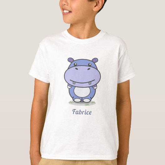 Cute Hippo Kinder T-shirt (Voorkant)