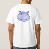 Cute Hippo Mannen T-shirt (Achterkant)
