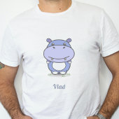 Cute Hippo Mannen T-shirt