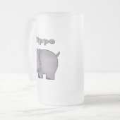 Cute Hippo Matglas Bierpul (Voorkant links)