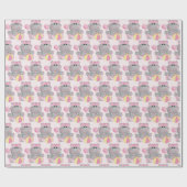 Cute Hippo met papier voor rioolvulling en kogelwa (Vlak)