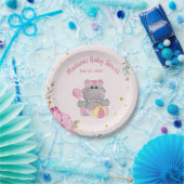 Cute Hippo met Rattle and Ball Paper Bord (Feest)