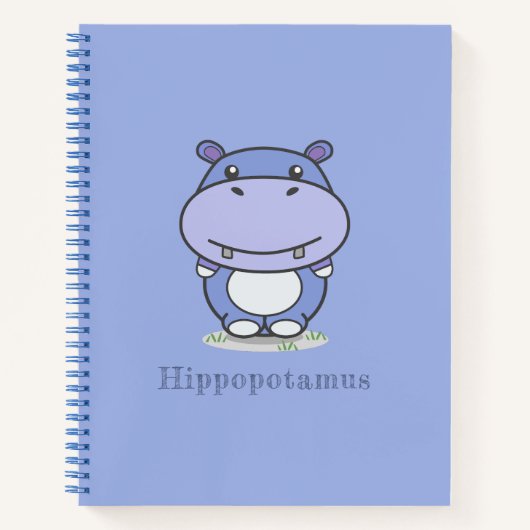 Cute Hippo Notitieboek (Voorkant)