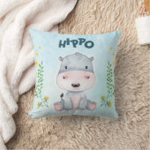Cute Hippo Nursery Room Kussen (Deken)