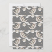 Cute Hippo op het Baby shower Moon Kaart (Achterkant)