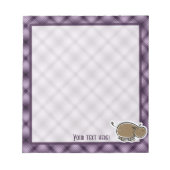 Cute Hippo, Paars Notitieblok (Voorkant)
