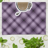 Cute Hippo Paars Theedoek (Gevouwen)