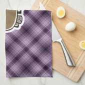 Cute Hippo Paars Theedoek (Quarter Fold)