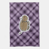 Cute Hippo Paars Theedoek (Verticaal)