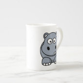 Cute hippo porselein kop (Voorkant rechts)