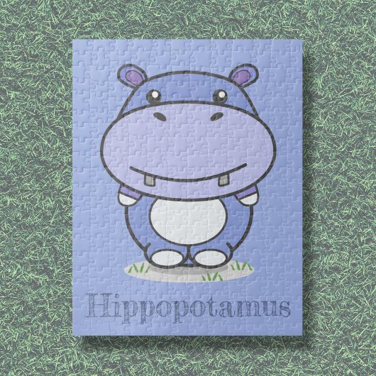 Cute Hippo Puzzle Legpuzzel