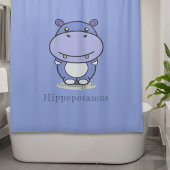 Cute Hippo Shower Curtain Douchegordijn